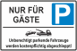 Preview: Parkplatzschild nur für Gäste